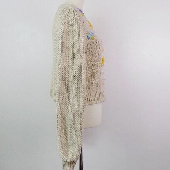 LoveShackFancy Briallon cardigan oatmeal - Picture 8 of 9